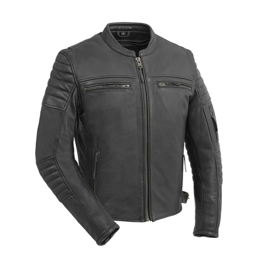 Men’s Urban Style Leather Motorcycle Jacket – City Sleek