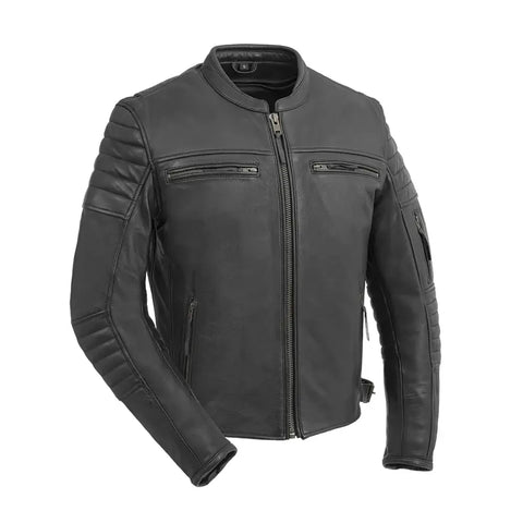 Men Urban Style Leather Motorcycle Jacket Trendy Gear 