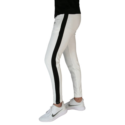 Tech Pants - White Bottoms with Black Panels