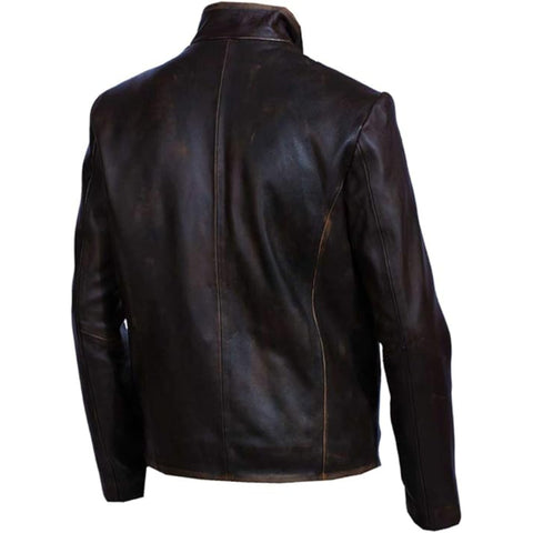 Men Black Leather Jacket Drakeshire Classic Motorcycle