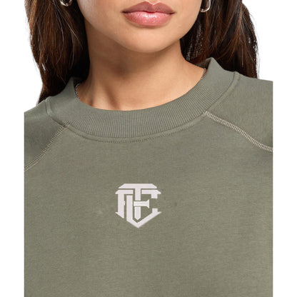 Oversized Fleece Athletic Sweatshirt