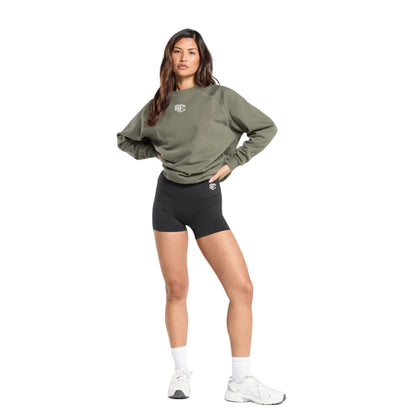Oversized Fleece Athletic Sweatshirt