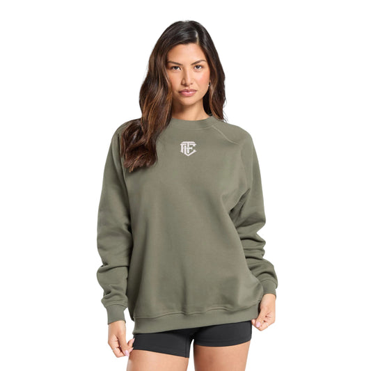 Oversized Fleece Athletic Sweatshirt