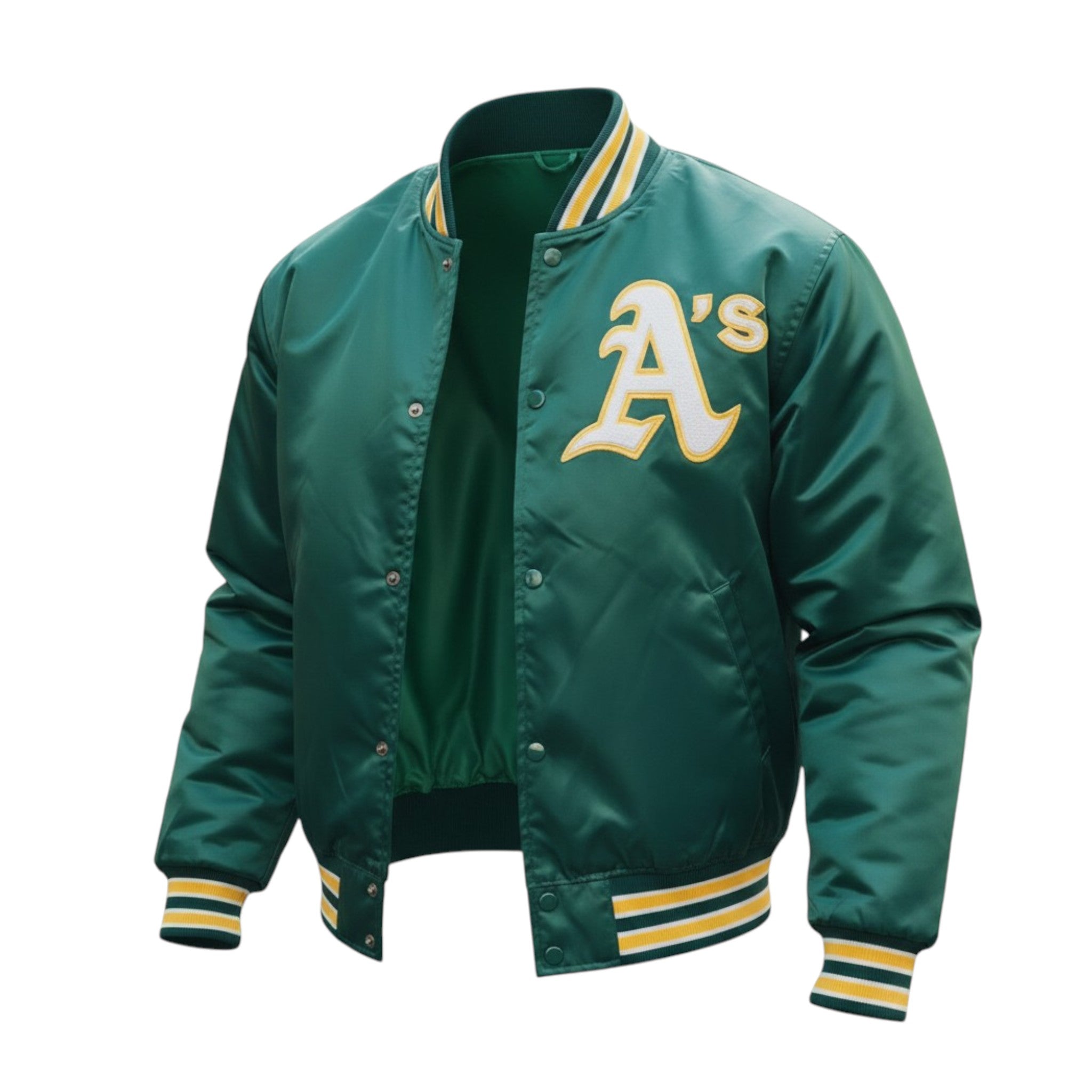 Green jacket with 'A's' logo on a white background