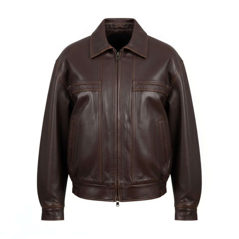 Women Oversized Retro Brown Jacket Vintage Inspired Fashion