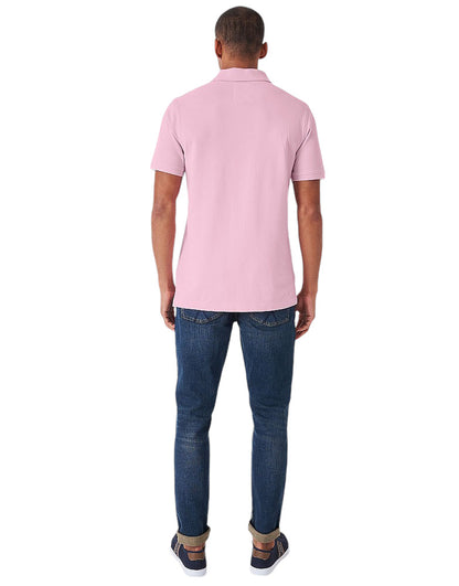 Men's Breathable Polo with Ribbed Collar