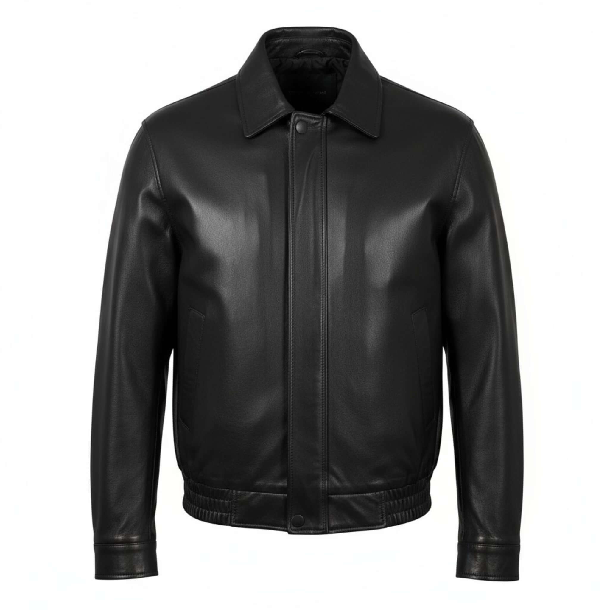 Authentic Retro Oversized Leather Jacket for women