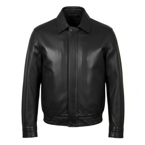 Authentic Retro Oversized Leather Jacket for women