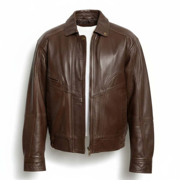 Retro Brown Leather Jacket – Fit To Lead Traders