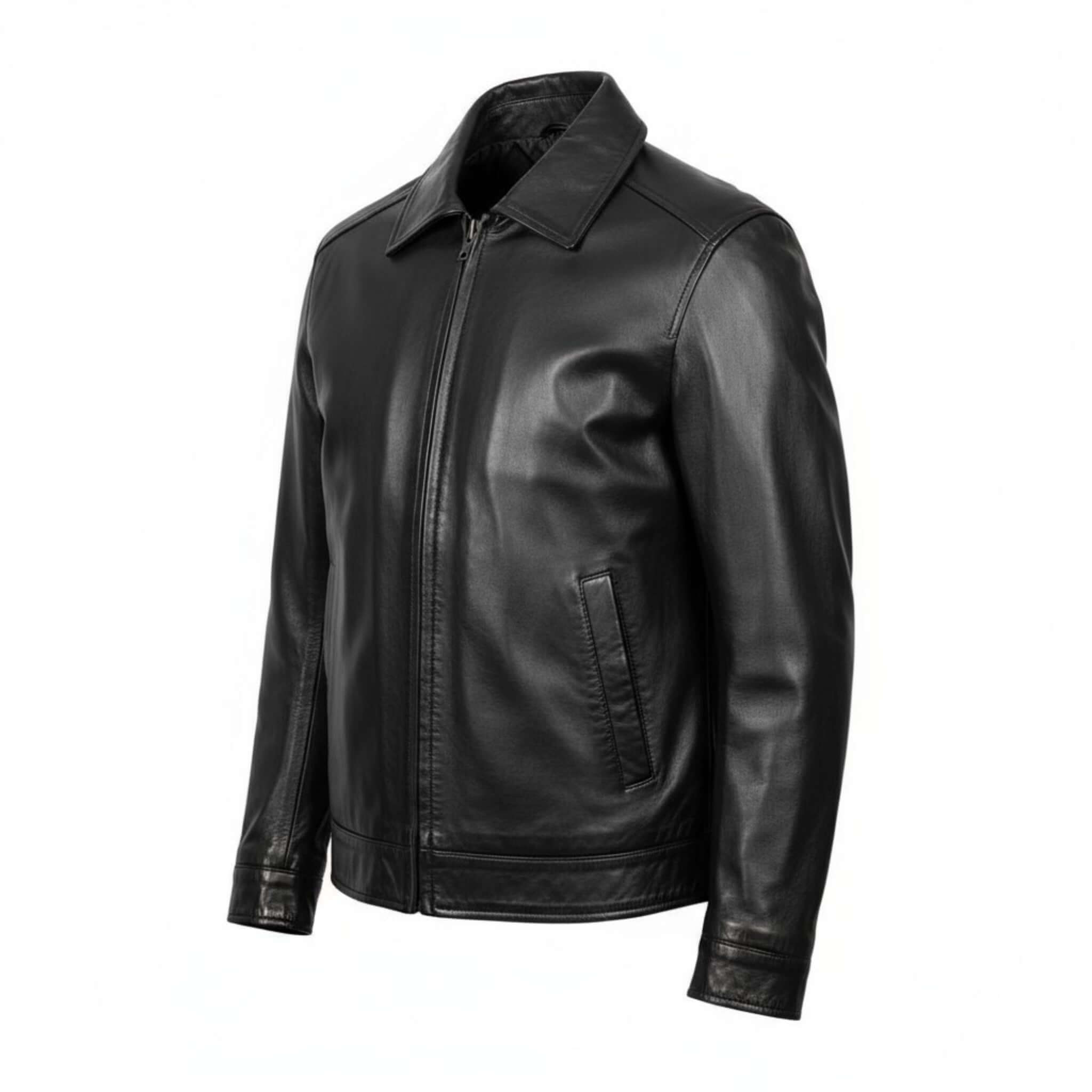 Retro Oversized 90s Black Leather Jacket for Women