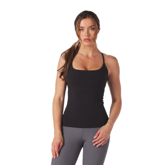 Sleek Performance Fit Tank Top in Black