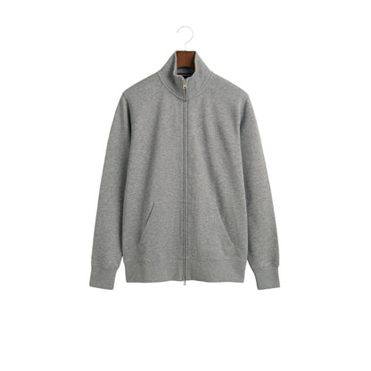 Men's Full-Zip High Collar Grey Jacket