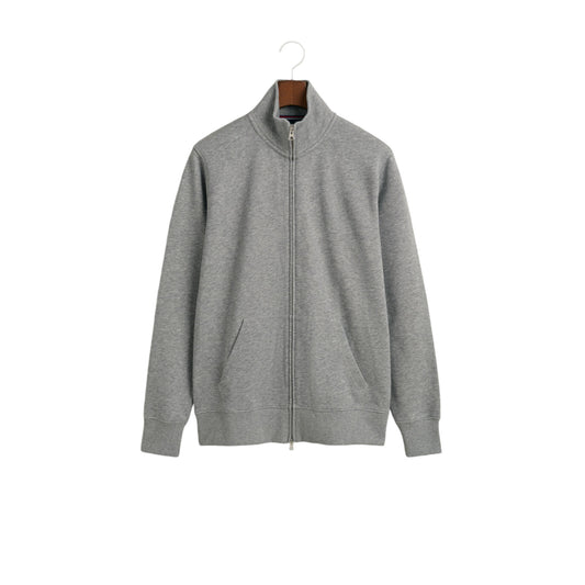 Men's Full-Zip High Collar Grey Jacket
