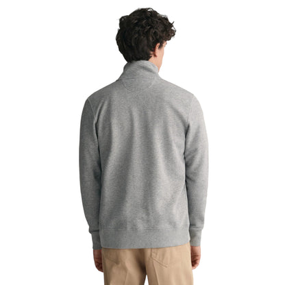 Men's Full-Zip High Collar Grey Jacket