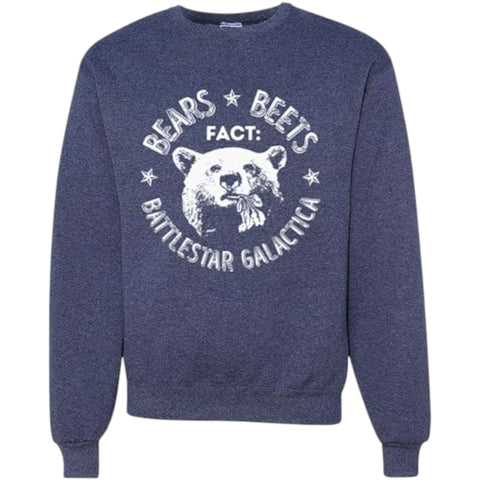 Bears Beets Battlestar Galactica TV Show Inspired Crewneck