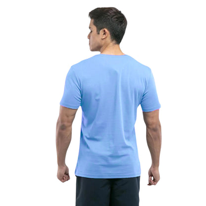 COTTON SHORT SLEEVE T-SHIRT (STRETCHABLE) SKY