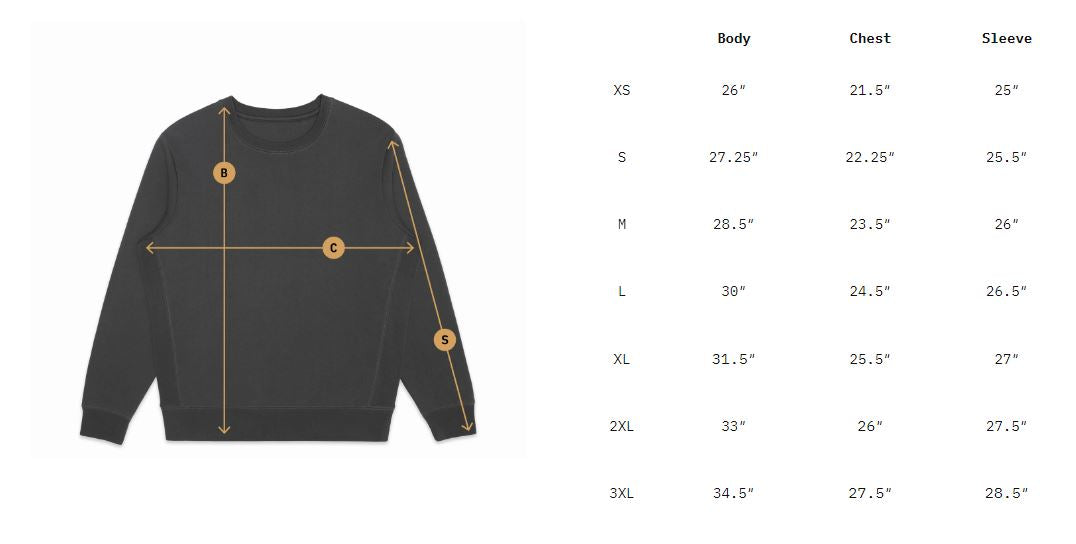 Organic Cotton French Terry Crew neck Sweatshirt