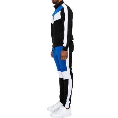 Men's Color Block Track Suit - Full Zip Jacket