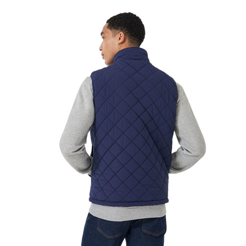 Navy Puffer Vest Men Lightweight Quilted Sleeveless Jacket