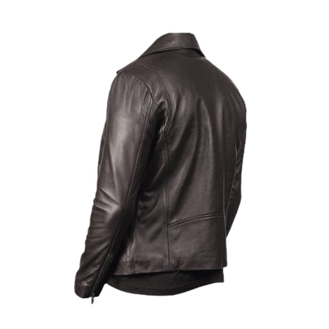 Brown Biker Leather Jacket for Men Vintage Style Streetwear
