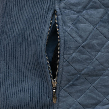 Women's Blue Zip-Up Vest for Casual and Outdoor Wear