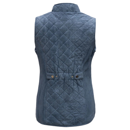 Women's Blue Zip-Up Vest for Casual and Outdoor Wear