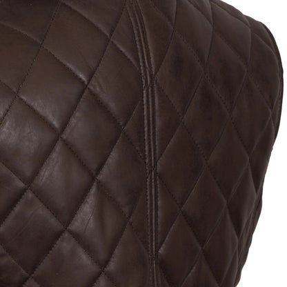 Women's Quilted Leather Vest - Stylish & Warm