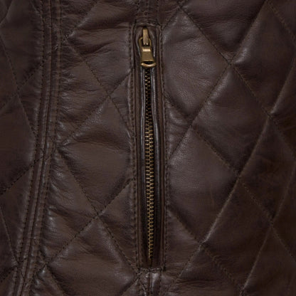 Women's Quilted Leather Vest - Stylish & Warm