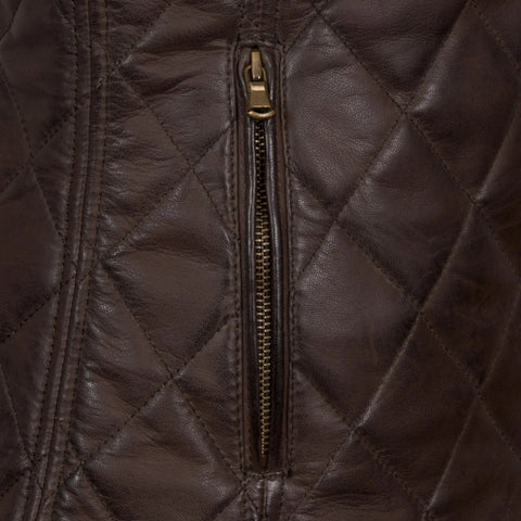Women Quilted Leather Vest Stylish Warm & Versatile