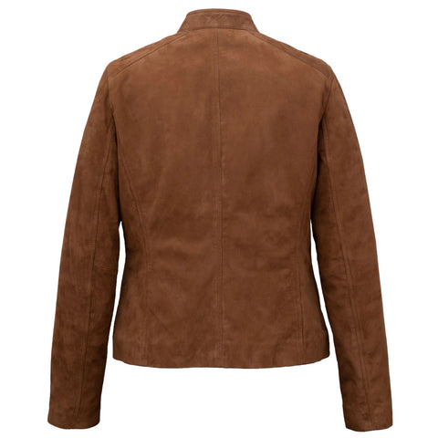 Women Stylish Suede Jacket Rugged & Chic Outerwear