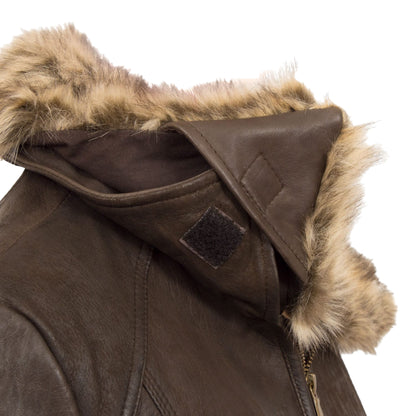 Women's Belted Leather Jacket - Classic Style
