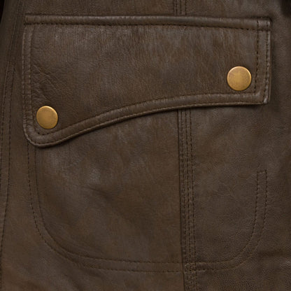 Women's Belted Leather Jacket - Classic Style