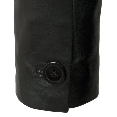 Women Black Leather Blazer Sleek & Stylish Outerwear