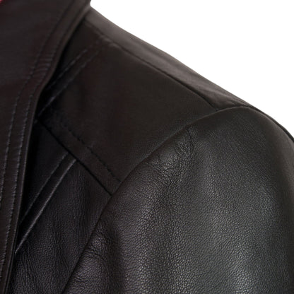 Essential Women's Black Leather Motorcycle Jacket