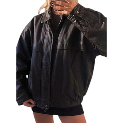 Women’s Heritage Oversized Leather Jacket