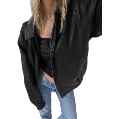 The Ultimate 90s Oversized Leather Jacket