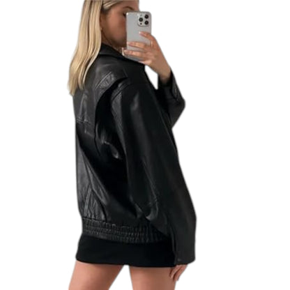 Women’s Bold Retro Leather Jacket