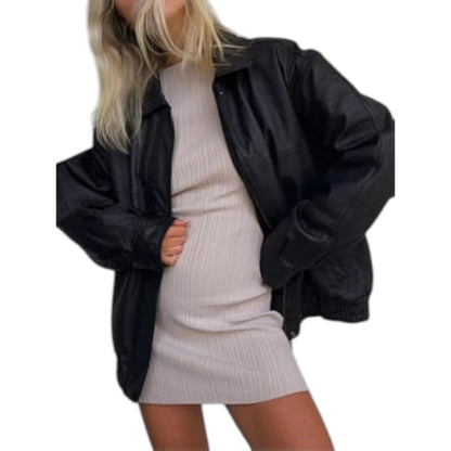 Bold & Timeless Vintage Leather Bomber