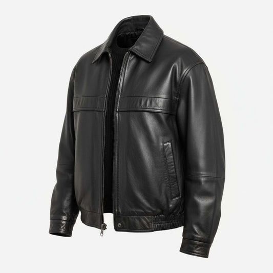 Women Heritage Oversized Leather Jacket Vintage 90s Style
