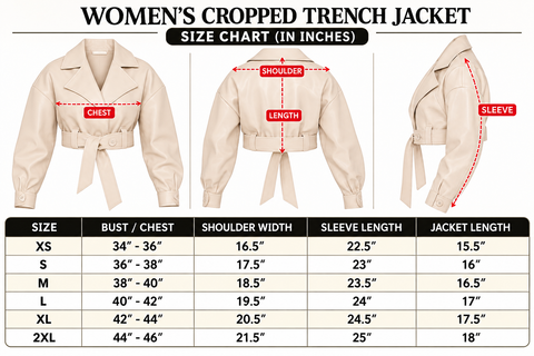 Women’s Ivory Cropped Genuine Leather Jacket with Belt