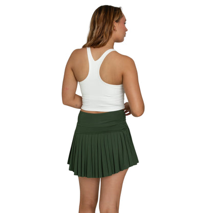 Marina White Racerback Tank Top – Cropped Fit
