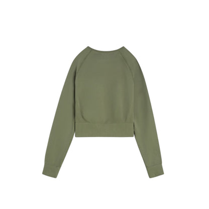 Seamless Crop Top with Full-Length Sleeves