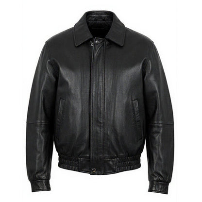 Classic Women Vintage Leather Bomber Oversize Jacket