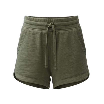 Olive Green Women Lounge Shorts with Drawstring