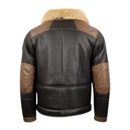 Men’s J-20 Shearling Sheepskin Aviator Pilot Leather Jacket