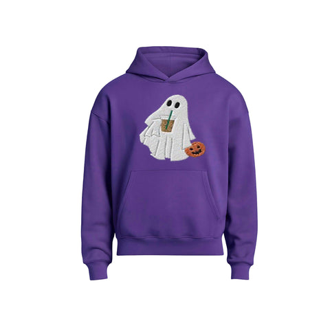 Purple Boo & Boba Hoodie Cozy Halloween Fit by FTL