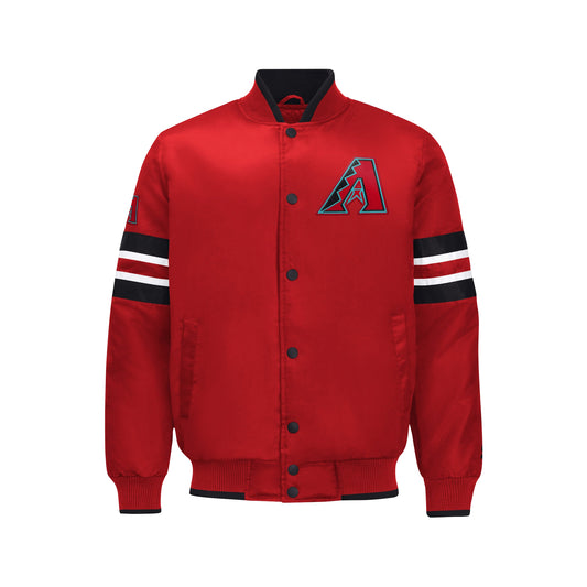 Men’s Arizona Diamondbacks Satin Varsity Jacket | Classic Bomber Style
