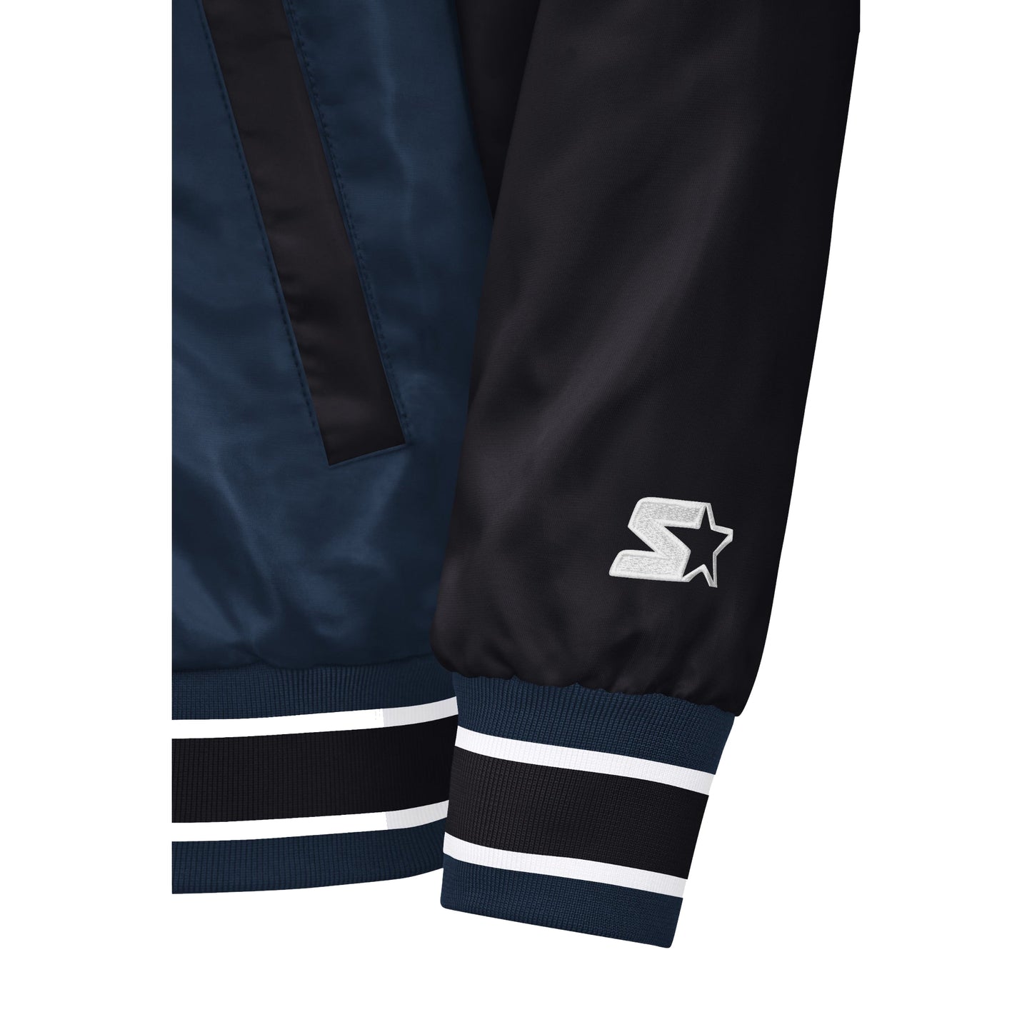 Men’s Seattle Mariners Satin Varsity Jacket – Snap Button Bomber