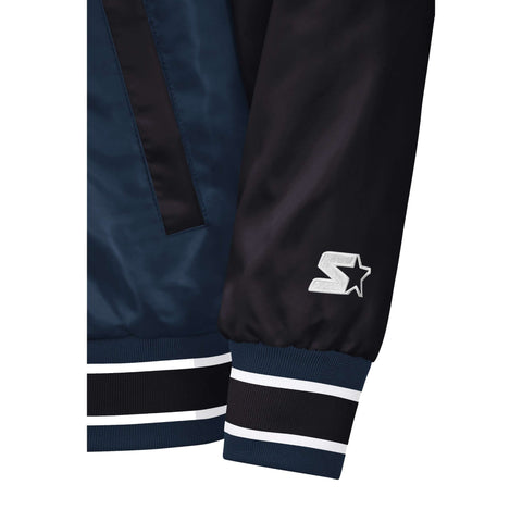 Men’s Seattle Mariners Satin Varsity Jacket Snap Button Bomber