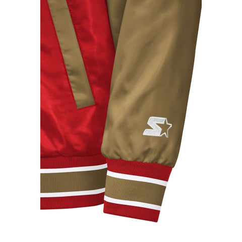 San Francisco 49ers Premium Satin Bomber Jacket Classic Fit